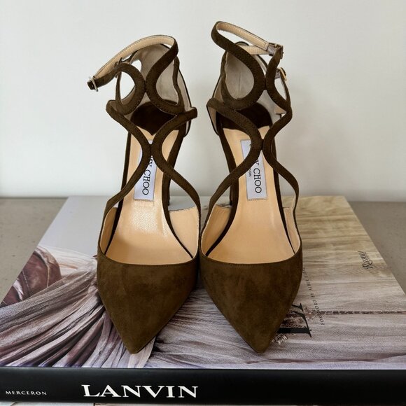 Jimmy Choo Suede T-Strap Pumps